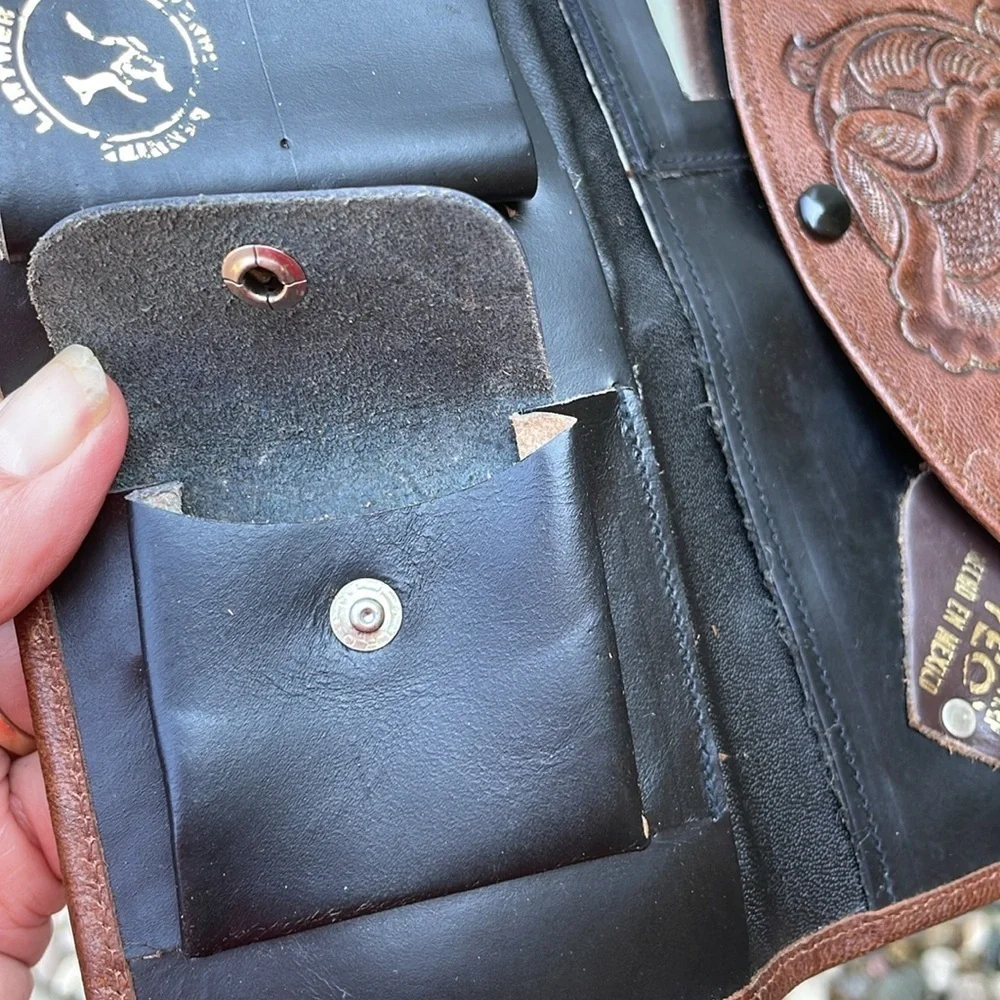 Vintage‎ Bennine YEO Congura Kangaroo Leather Mexican Envelope Clutch Purse